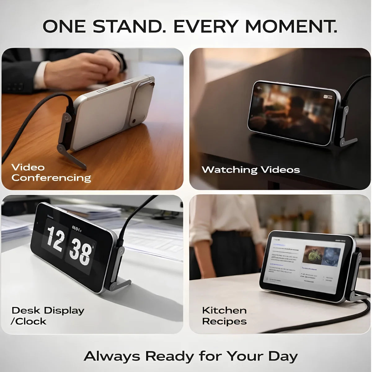 ChargeMate™ 2-in-1 (Cable + Phone Stand)