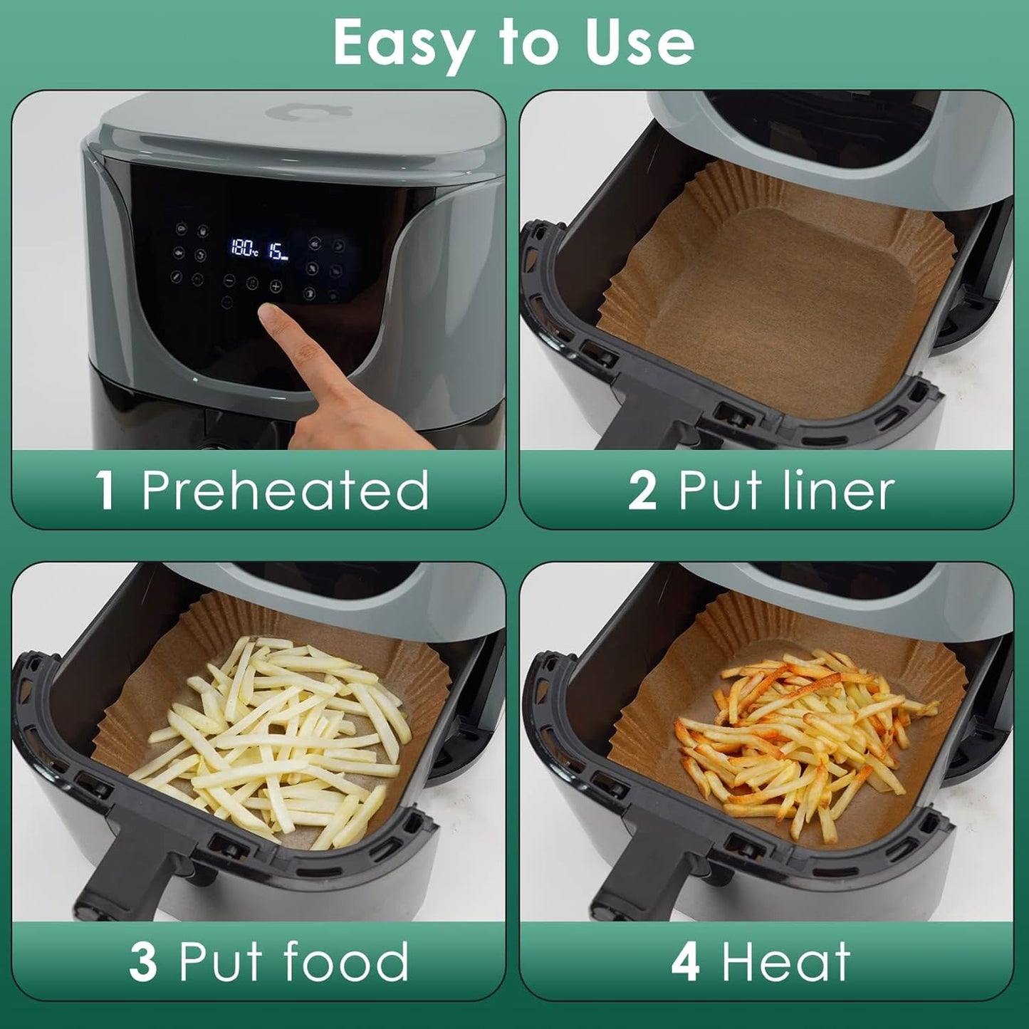 Air Fryer Liners™ – 100 PCS